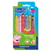 Staedtler Noris Junior Pujsa Pepa barvicer 3-v-1 6/1