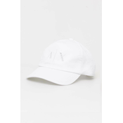 Bombažna bejzbolska kapa Armani Exchange bela barva