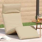 Sklopiva ležaljka za suncanje bež boje 175x54x8,5 cm Oxford tkanina