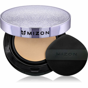 Mizon Vegan Collagen Cushion SPF38 PA++ dolgoobstojni tekoči puder v gobici z visoko UV zaščito odtenek #21 Light Beige 2x15 g