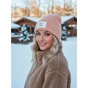 Sinsay - Rebrasta beanie kapa - pastelno roze