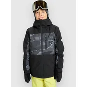 Quiksilver Side Hit Printed Kids Jacket camostrokes true black