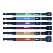WIHA magnetski set nasadnih kljuceva s heks bitom (uložak), 1/4, 6 komada, obojeni po bojama, 47035
