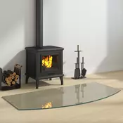 vidaXL Steklena plošča za kamin Transparentno 120 x 60 cm Steklo