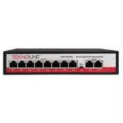 Switch PoE | 24V | 8 PoE Portova + 2 Uplink | Teknoline