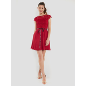 Swing Koktel haljina 77760510 Crvena Regular Fit