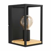 EGLO Zidna lampa LIBERTAD E27 24 cm crna/drvo 99796