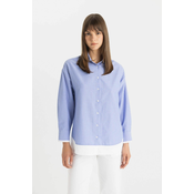 DEFACTO Relax Fit Striped Poplin Long Sleeve Shirt Tunic