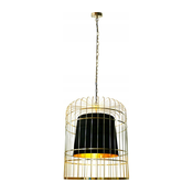 Luster na lancu LONGIS 2xE27/60W/230V precnik 60 cm zlatna/crna