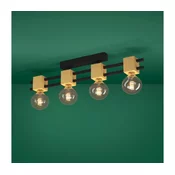 Eglo 390189 - Nadgradni lestenec LEVANTARA 4xE27/40W/230V črna/rjava
