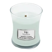 Woodwick Svíčka oválná váza , Šalvějové dřevo a mořská tráva, 85 g