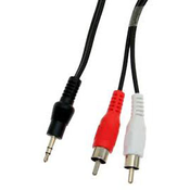 SBOX kabel audio 3,5mm M. -> 2x RCA M 2m