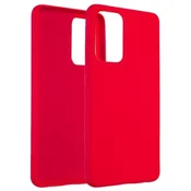 shumee Silikonski ovitek Beline za iPhone 13 Pro Max6.7 rdeč/rdeč
