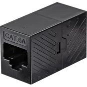Renkforce Renkforce RJ45 omrežni adapter CAT 6a [1x RJ45 vtičnica - 1x RJ45 vtičnica] črna, (20429963)