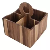 shumee Posoda stojalo košara za kuhinjske pripomočke organizator za jedilni pribor WOODEN
