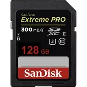 SanDisk SD card Extreme Pro UHS-II 300mb-s SDSDXPK-128G Crni