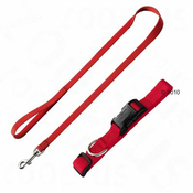 Hunter komplet: Ecco Sport ogrlica i povodac, crvene boje - Ogrlica veličine S + povodac 200 cm / 15 mm