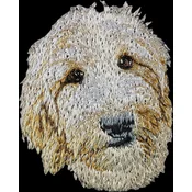 shumee Goldendoodle - našitek v obliki psa, vezeni našitek, edinstvena dekoracija nahrbtnika znamke Art-Dog