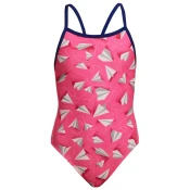 Funkita paper pink single strap one piece girls 164cm