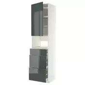 METOD / MAXIMERA Visoki element za ugradb uredaje, bijela/Kallarp tamno sivo-zelena visokog sjaja, 60x60x240 cm