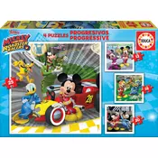 Detské puzzle Mickey roadster racers Educa Progressive 12-16-20-25 dielov EDU17629