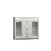 KONDELA Barska omarica Infinity 8 - beli jesen