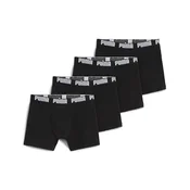 Mens Puma Boxer Briefs 4-Pack, Black, Size 5, Clothing