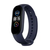 Silikonski pas Techsuit W013 za Xiaomi Mi Band 5/Mi Band 5 NFC/Mi Band 6/Mi Band 6 NFC/Amazfit Band 5 - temno moder