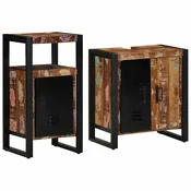 Set namještaja za kupaonicu 2 pcs Cvrsto drvo iz reciklaže