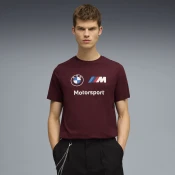 Mens Puma BMW M Motorsport Essentials Logo T-Shirt, Red, Size XXL, Clothing