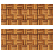 vidaXL 20-dijelni set plocica za trijem 30 x 30 cm bagrem
