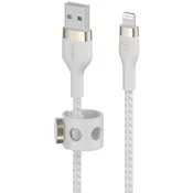 Belkin BOOST CHARGE™ kabel Lightning/USB-A, 3 m, bel - vzdržljiv PRO Flex