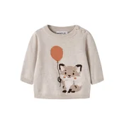 NAME IT Pulover NBMNANO kit/greige/temno oranžna/črna