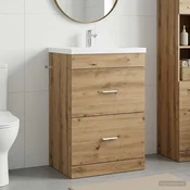 vidaXL vidaXL Kopalniški kabinet pod umivalnikom Artisan hrast, (5000245933)