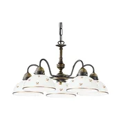 Kolarz 731.85.170 - Luster na lancu NONNA 5xE27/75W/230V, cvetni motiv, ružicasto zlato