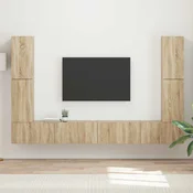 Set TV komoda 8 pcs Sonoma hrast Konstruirano drvo