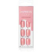 KISS imPRESS Color Short umetni nohti Pretty Pink 30 kos