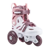Otroški rolerji Cariboo Ballerina z LED kolesi, vijolični 31-35, B-046-FI-S