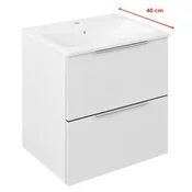 CIRASA Vanity Unit 48x54x39cm, sijajna bela - Bela - 48x54x39 cm - Sapho - CIRASA - 24 - MDF/laminat - 480 - 540 - 390 - 14