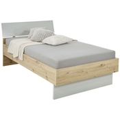 Xora POSTELJA 120 cmx200 cm , leseni material siva, hrast
