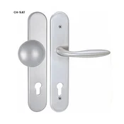 Varnostna armatura TWIN DAVID/NICOL HTSI 4500 (CH-SAT), gonilka levo/krogla, Odprtina za cilindrični vložek PZ, Twin CH-SAT (krom mat), 92 mm