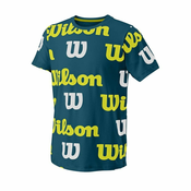 Wilson Majice turkizna S All Over Logo Tech
