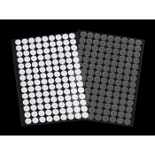 Velcro samolepilni koleščki O10 mm - prozorni