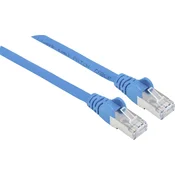 Intellinet Intellinet 740609 RJ45 omrežni kabel\, Patch kabel CAT 6a S/FTP 0.25 m modra zaščita iz folije\, pletena zaščita\, zaščiten\, brez halogena 1 kos, (20460131)