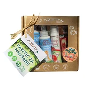 Azeta Bio Paketic za mališane 0m+(aloe vera sampon za kosu I telo 200ml, krema za lice I telo 100ml, pasta jagoda 50ml+gratis Organix 2 grickalice)