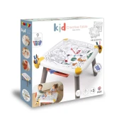 Kreativna miza za otroke za risanje Kid Creative Table Smoby s 3 odlagalnimi prostori 11 dodatkov s flomastri in slikami 70*70*47 cm od 24 mes
