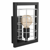 EGLO Zidna lampa JUBILY E27 29 cm crna/pocinkovana 43664