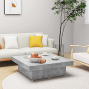 Stolic za kavu boja betona 90 x 90 x 28 cm konstruirano drvo