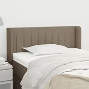 Vidaxl Vzglavje z ušesi taupe 103x16x78/88 cm blago