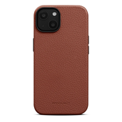 Woolnut usnjeni ovitek za iPhone 14 - konjak